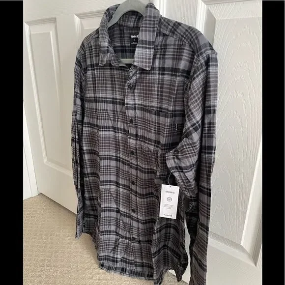 NWT Hurley Flannel Long Sleeve Shirt - Picture 3 of 8